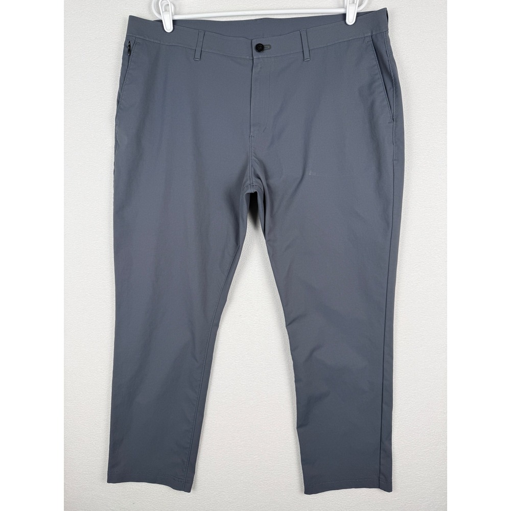 Public Rec Mens 40x30 Workday Pants Grey Straight Leg Chino Zipper 5 Pocket